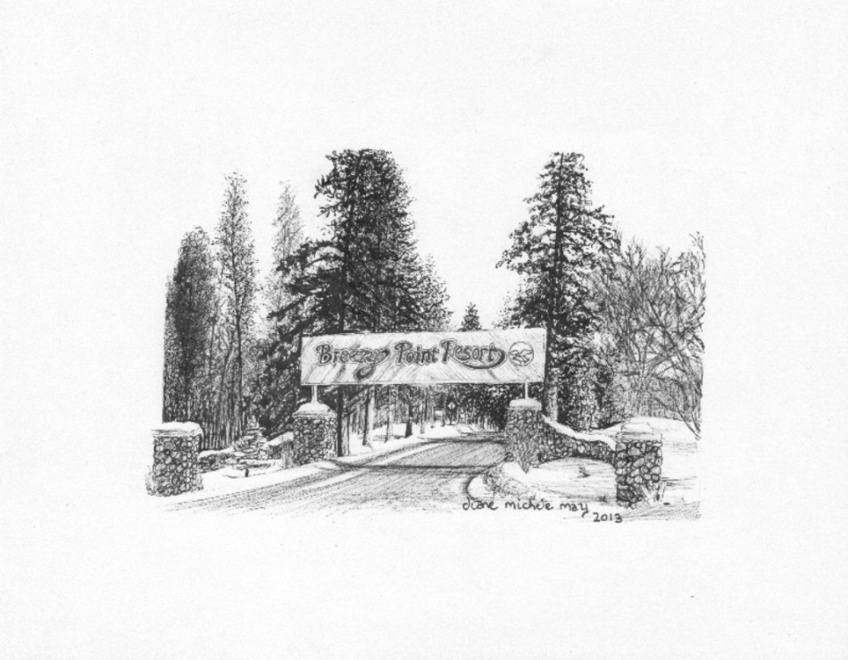 Breezy Point Resort Sign, 100res, grey