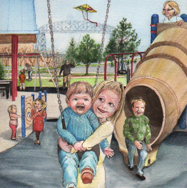 Children's Book- Children Playing