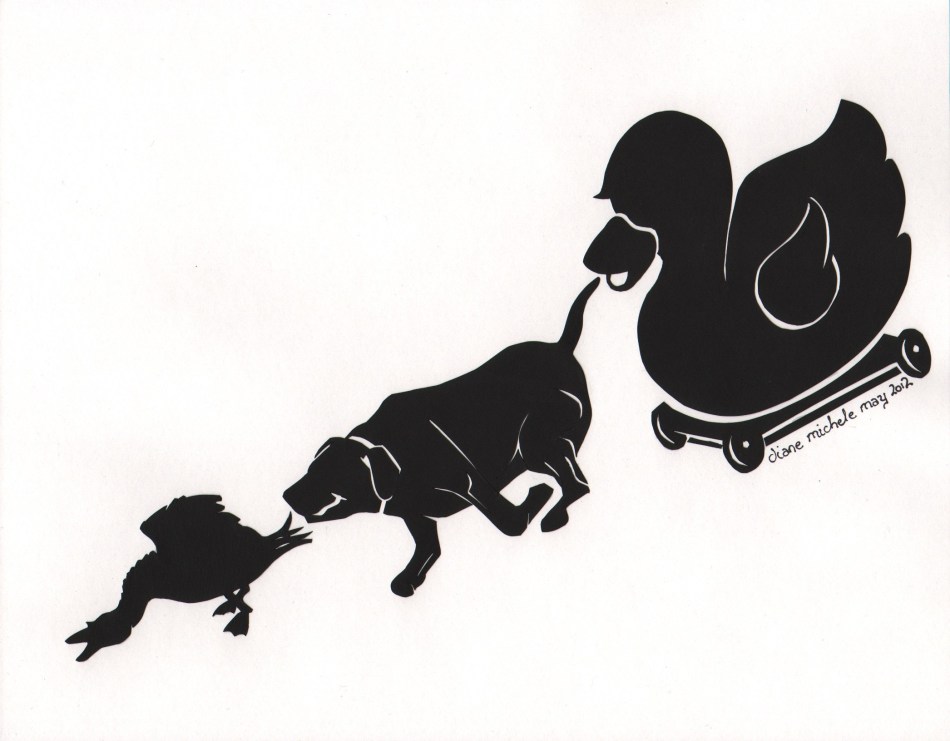PostandPaint-dog and ducks